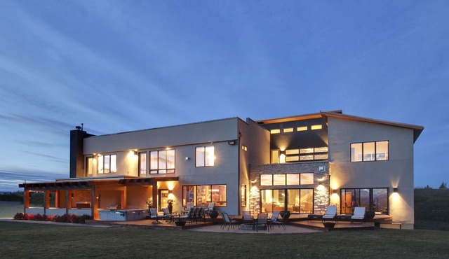 Entertaining custom home with 180 degree views of the Rocky Mountains