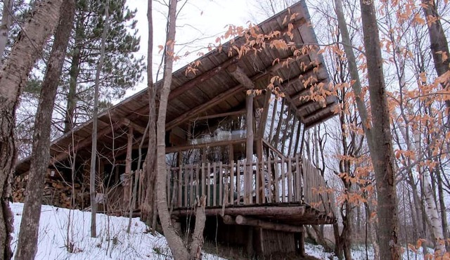 Extraordinary Tree House-Style Glamping Cabin on Farm near Ottawa