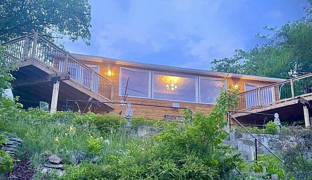 Fantastic view cosy retreat by the river with forests and swamps to explore.