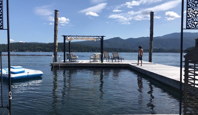 Lakefront escape with private beach and dock
