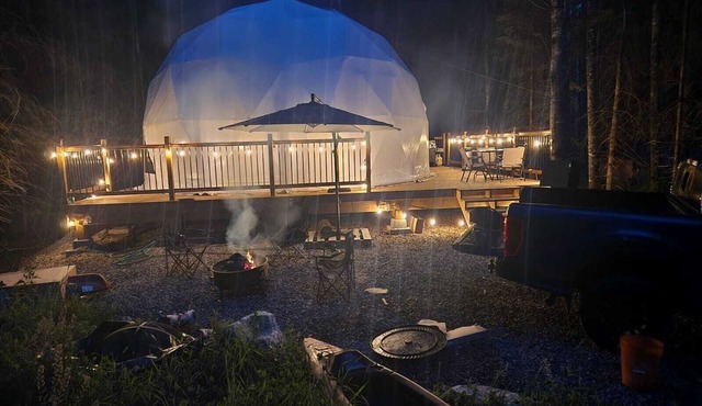 Lotus Glamping Dome 1 in Gracefield