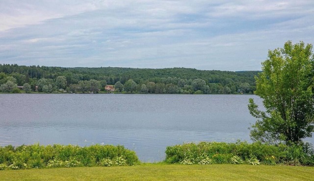 Magnificient cottage with SPA, kayaks and pedal boat for rent right on the water in Val-des-Sources