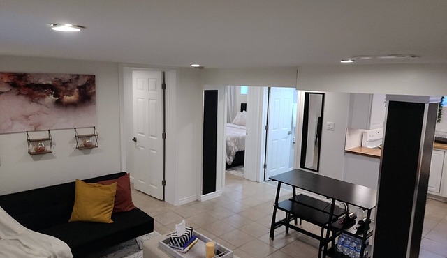 Modern 2 Bedroom private basement suite.