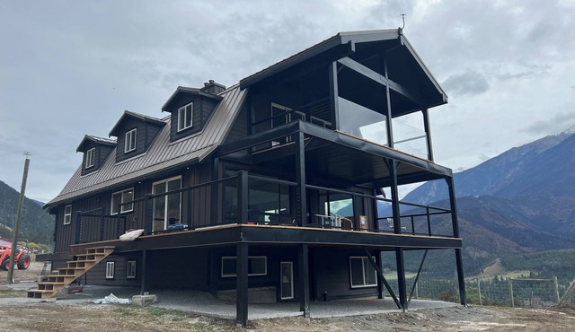 Modern living with mountain views