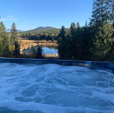 Petal & Pine Shores 20 acres on lake with hot tub