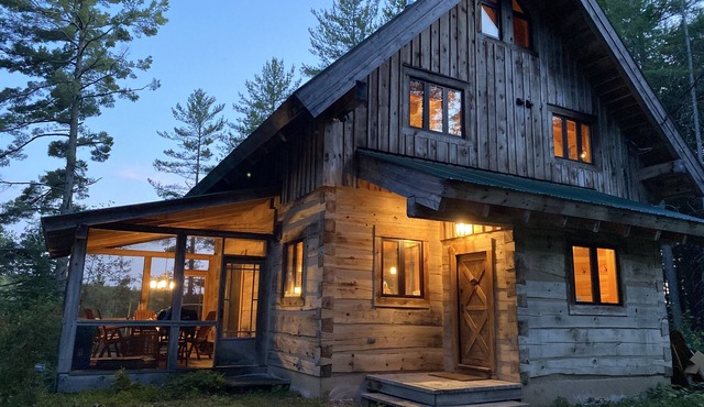 Picturesque Square Timber Lakeside Home