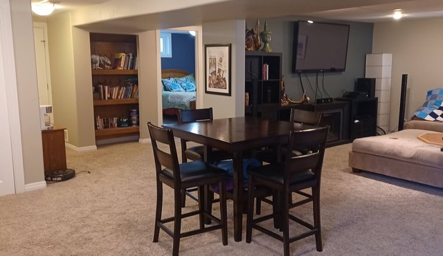 Private and quiet 1 bed basement suite with dry kitchenette.