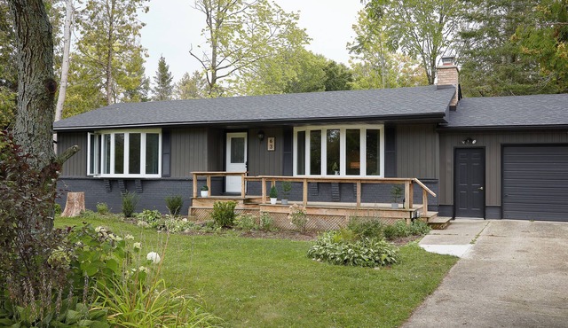 Quiet and cozy retreat nestled among the trees and close to the beach.