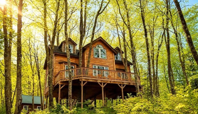 Real Treehouse Adventure | Rustic meets Luxury in Stoneham