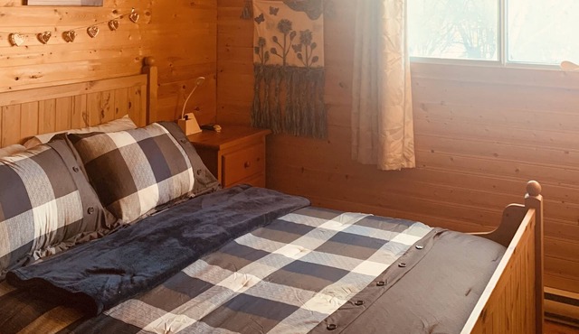 Rustic all season 2 bedroom cabin Patricia Beach great ice fishing!