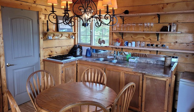 Scenic cabin overlooking Oyama Lake. Big deck. Pet-friendly!