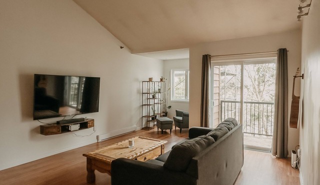 Spacious two-bedroom condo twenty minutes from beaches, ten from downtown.