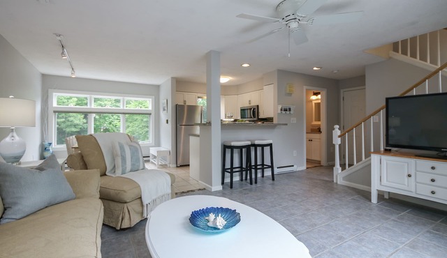 Steps to Beach, Pond View Ocean Park Meadows Condo with AC + Pool, Gym, Tennis