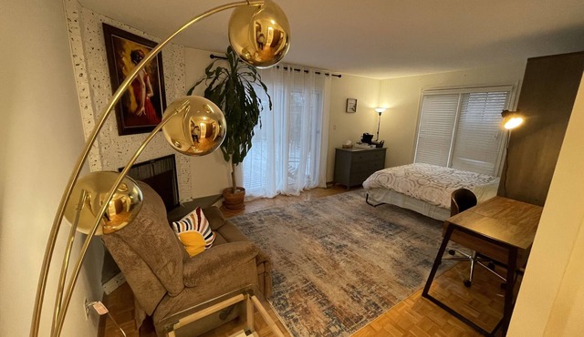 Sunlit Garden-View Studio Oasis on the Main Floor - A Serene Retreat