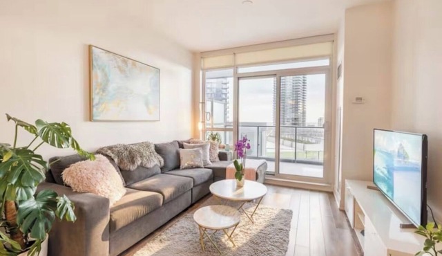 Sunny Lakeview 2BR, Walk to lake, Gym, Private, King bed, 550 mb wifi