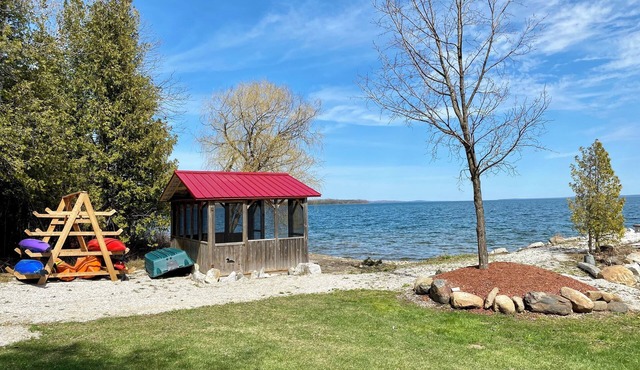 The Aframe Beach front cottage rental on Manitoulin Island