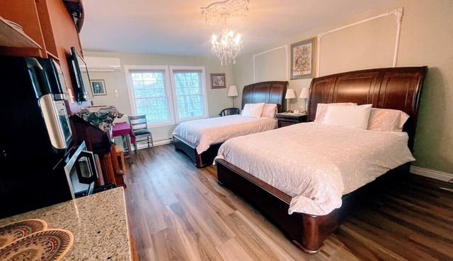Victorian Room | Patio Walk Downtown Wolfville Near Acadia University