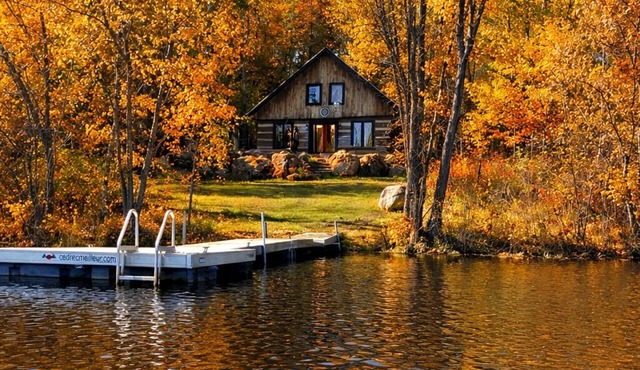 ✨Waterfront Cottage with Dock, Canoe, Firepit, Sleeps 8!✨