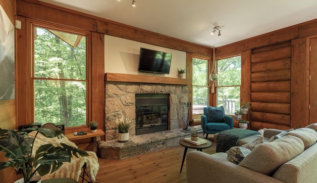 Wood log cabin | Spa + Gym + Kids Club