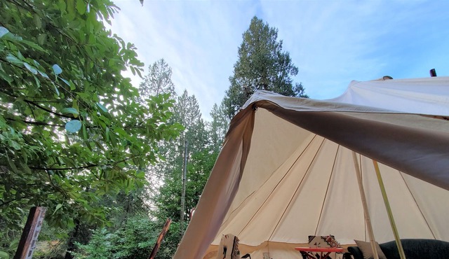 Yurt Glamping with Sauna, Movie setup, Kayak