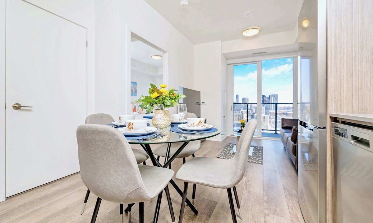 Kitchener Condo | Union Towers Condo with City Views and Patio