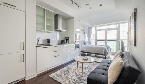 Luxury Studio, 1 Queen Bed with Sofa bed, Kitchen, Lake View