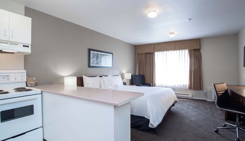 Studio, 1 Queen Bed, Kitchen