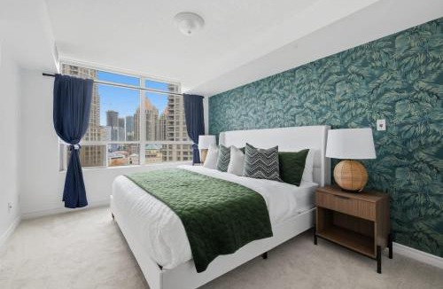 Downtown Mississauga Apartment | Tropical Designer King Suite - Sleeps 5 - Parking