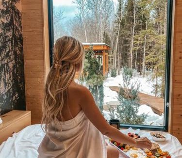 Petite-Riviere-Saint-Francois Ski Chalet | ONNEA - Magical Chalet & Spa - Sauna - Fireplace - EV Chrger - AC