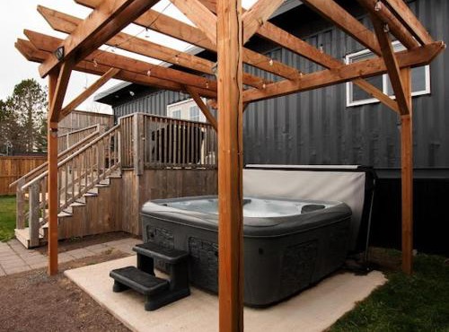 Waterfront Seacan Retreat w Hot Tub and Sauna