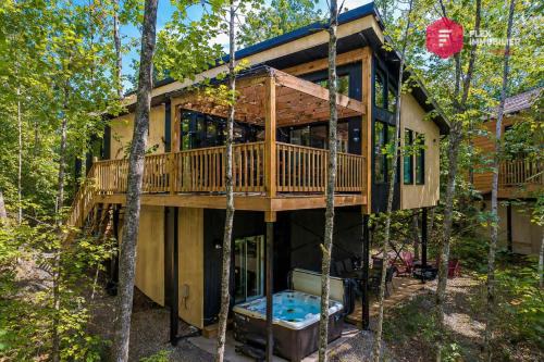 L'Apogée - Chalet avec Spa privé Lit king Cinéma maison à Pont Rouge - Resort près de Québec